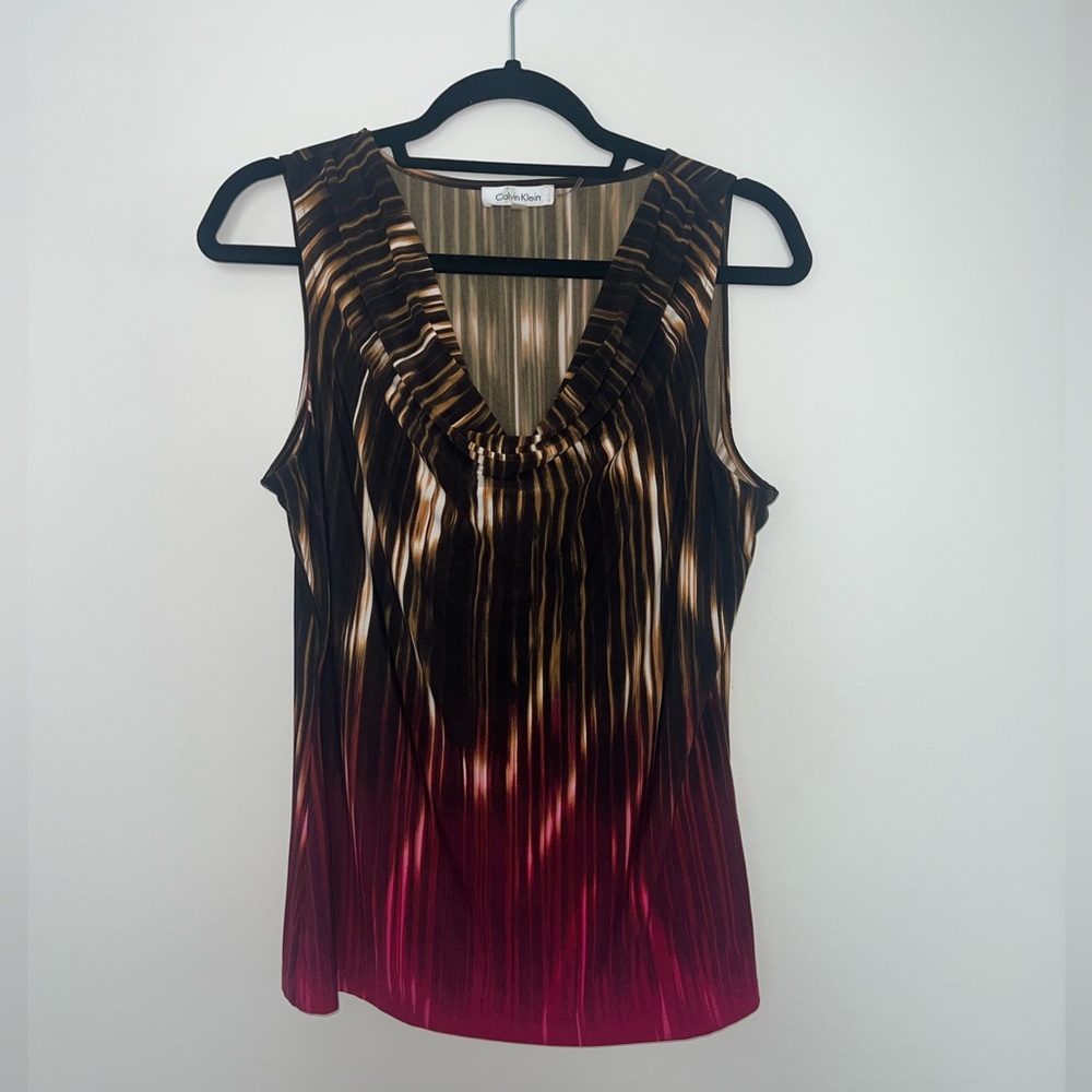 Vintage cowl neck Calvin Klein tank top (M)